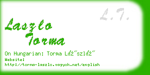 laszlo torma business card